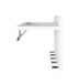 Wandgarderobe >55356< 5 Haken, 1 Stange, in verchromt / weiß - 75x30x26 (BxHxT)