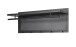 Wandgarderobe >55556< 5 Haken, 1 Stange, schwarz, Metall, Stahlrohr - 75x30x26cm (BxHxT)