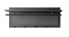 Wandgarderobe >55556< 5 Haken, 1 Stange, schwarz, Metall, Stahlrohr - 75x30x26cm (BxHxT)