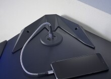 Gamingtisch >BC 3110< LED-Wechselbeleuchtung, in Schwarz / Carbonoptik - 119x76x60cm (BxHxT)