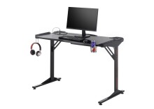 Gamingtisch >BC 3110< LED-Wechselbeleuchtung, in Schwarz / Carbonoptik - 119x76x60cm (BxHxT)
