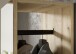 Kompaktgarderobe >Malaga< 2 Türen, 1 Schub, Spiegel, Eiche Dekor / Weiß - 105x188x38cm (BxHxT)