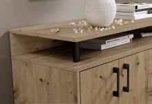 Anrichte >Drift< 4 Türen, 4 Schübe, Artisan Eiche Dekor - 139x90x34cm (BxHxT)