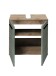 Waschbeckenunterschrank >Vista< 2 Türen, 1 Boden, schilfgrün / viking oak Dekor - 60x62x31 (BxHxT)