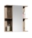 Badezimmerspiegelschrank >Vista< 1 Tür, Fächer, Spiegel / viking oak Dekor - 60x71x20cm (BxHxT)