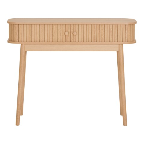 Konsolentisch >Nikko< Schminktisch, 2 Lamellen-Türen, in eichefarbig - 100x80,5x30 (BxHxT)