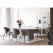 Esstisch >Nagano< ovale Form, in Beige-grau, MDF - 100x75x220cm (BxHxT)