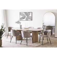 Esstisch >Serra< oval mit Wangenfuß, in...