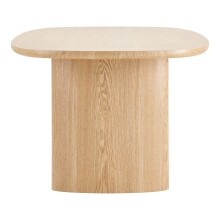 Esstisch >Serra< oval mit Wangenfuß, in Eschenfurnier, MDF - 110x75x210cm (BxHxT)