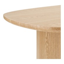 Esstisch >Serra< oval mit Wangenfuß, in Eschenfurnier, MDF - 110x75x210cm (BxHxT)