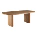 Esstisch >Serra< oval mit Wangenfuß, in Eschenfurnier, MDF - 110x75x210cm (BxHxT)