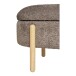 Truhenbank >Branca< Naturholzbeinen natur, Bezug in Braun - 98x48x41 (BxHxT)