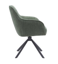 Armlehnstuhl >Avola< (2er-Set) Federkern, Drehfunktion, in Waldgrün - 57x87x65 (BxHxT)