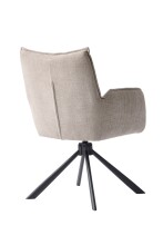 Armlehnstuhl >Marilla< (2er-Set) Federkern, Drehfunktion, leinen-beige - 59x86x65 (BxHxT)