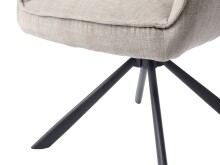 Armlehnstuhl >Marilla< (2er-Set) Federkern, Drehfunktion, leinen-beige - 59x86x65 (BxHxT)