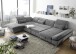 Wohnlandschaft >MELFI< Schlaffunktion, Stauraum, Bezug schlammfarbig - 350x73x245 (BxHxT)