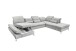 Wohnlandschaft >MELFI< Schlaffunktion, Stauraum, Bezug schlammfarbig - 350x73x245 (BxHxT)