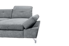 Wohnlandschaft >MELFI< Schlaffunktion, Stauraum, Bezug anthrazit - 350x73x245 (BxHxT)