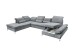 Wohnlandschaft >MELFI< Schlaffunktion, Stauraum, Bezug anthrazit - 350x73x245 (BxHxT)