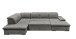 Wohnlandschaft >WAYNE< Schlaffunktion, Stauraum, Bezug stone - 380x81x240 (BxHxT)