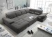Wohnlandschaft >WAYNE< Schlaffunktion, Stauraum, Bezug stone - 380x81x240 (BxHxT)
