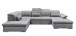 Wohnlandschaft >WAYNE< Schlaffunktion, Stauraum, Bezug dark grey - 380x81x240 (BxHxT)