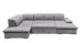 Wohnlandschaft >WAYNE< Schlaffunktion, Stauraum, Bezug dark grey - 380x81x240 (BxHxT)