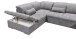 Wohnlandschaft >WAYNE< Schlaffunktion, Stauraum, Bezug dark grey - 380x81x240 (BxHxT)