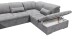 Wohnlandschaft >WAYNE< Schlaffunktion, Stauraum, Bezug dark grey - 380x81x240 (BxHxT)