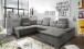 Wohnlandschaft >NALO< Schlaffunktion, Kopfstützen, Bezug stone - 324x103x219 (BxHxT)