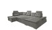 Wohnlandschaft >NALO< Schlaffunktion, Kopfstützen, Bezug stone - 324x103x219 (BxHxT)