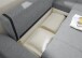 Wohnlandschaft >BERN< Schlaffunktion, Bettkasten, Bezug grey - 281x91x189 (BxHxT)