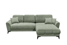 Wohnlandschaft >BERN< Schlaffunktion, Bettkasten, Bezug Farbe olive - 281x91x189 (BxHxT)