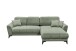 Wohnlandschaft >BERN< Schlaffunktion, Bettkasten, Bezug Farbe olive - 281x91x189 (BxHxT)