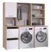 Mehrzweckschrank-Set >Laundry 4< in Jackson Eiche Dekor / Weiß