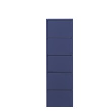 Schuhkipper >Bert< 5 Klappen, 10 paar Schuhe, in blau, Metall  - 51x170x16cm (BxHxT)