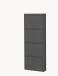 Schuhkipper >Bert< 4 Klappen, 8 paar Schuhe, in anthrazit, Metall - 51x137x16cm (BxHxT)