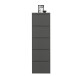 Schuhkipper >Bert< 5 Klappen, 10 paar Schuhe, in anthrazit, Metall - 51x170x16cm (BxHxT)