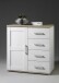 Kommode >Romance< 1 Tür, 4 Schübe, Sibiu Lärche / San Remo Hell - 93x99x45cm (BxHxT)