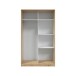 Schlafzimmer-Set >GARONA< (2-teilig) Schrank + Kommode, Nodi Eiche Dekor / Artik Weiß