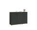 Sideboard >BC 1040< 3 Türen, 2 Schubladen, anthrazit - 120x84x35cm (BxHxT)