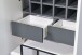 Barschrank >Bar 3< 10 Fächer, Halterung für Weingläser, Weiß matt - 79x156x38cm (B/H/T)