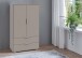 Kombikommode >Easy Plus< 2 Türen, 2 Schübe, in SAHARAGRAU - 81x140x40cm (BxHxT)
