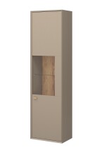 Stauraumvitrine >Calvi< 1 Tür, Steingrau /...