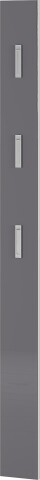 Garderobenpaneel >3765< 3 Haken, in Graphit - 15x170x3cm (BxHxT)