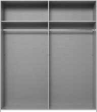 Drehtürenschrank >Chalet< 4 Türen, 2 Böden, 2 Stangen, Graphit - 180x210x58cm (BxHxT)