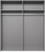 Drehtürenschrank >Chalet< 4 Türen, 2 Böden, 2 Stangen, Graphit - 180x210x58cm (BxHxT)