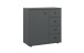 Kombikommode >Chalet< 1 Tür, 4 Schubladen, Graphit - 81x83x41cm (BxHxT)