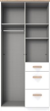 Drehtürenschrank >Gotland< 3 Schübe, 3...