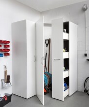 Mehrzweckschrank >MRK Multiraumkonzept< 1 Boden, 1 Stange, in WEISS - 40x185x68cm (BxHxT)